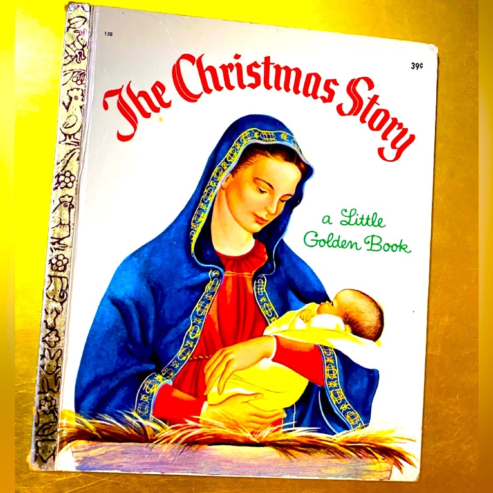 CHRISTMAS VTG 60’s A LITTLE GOLDEN BOOK THE CHRISTMAS STORY HARDCOVER #158